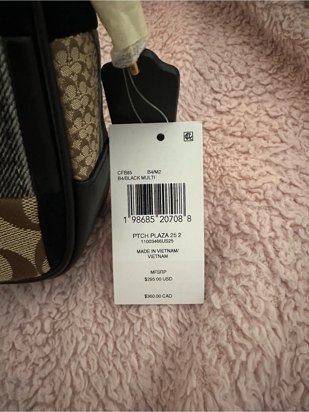 Coach Patchwork Mini Shoulder Bag in Brown and Black